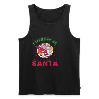 I Identify As Santa 12 - Men's Premium Organic Tank Top - black - Front - Michal (187cm)