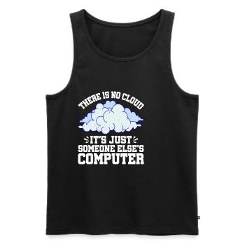 There Is No Cloud 10 - Men's Premium Organic Tank Top - black - Front - Michal (187cm)