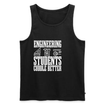 Engineering Students Cuddle Better 2 - Männer Premium Bio Tank Top - Schwarz - Vorne - AI Model Male 178 light (178cm)