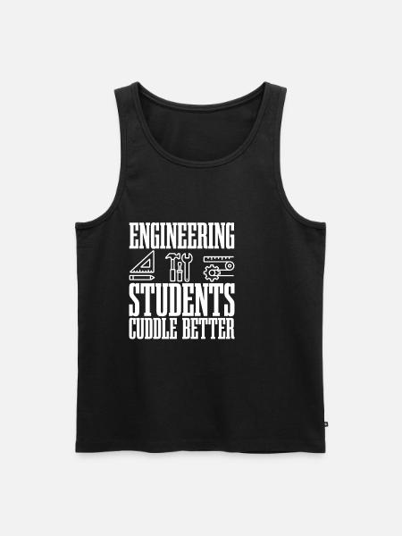 Engineering Students Cuddle Better 2 - Men's Premium Organic Tank Top - black