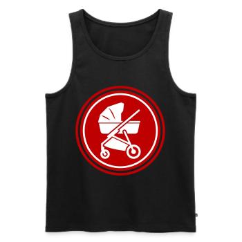 Stroller baby - Men's Premium Organic Tank Top - black - Front - AI Model Male 178 light (178cm)