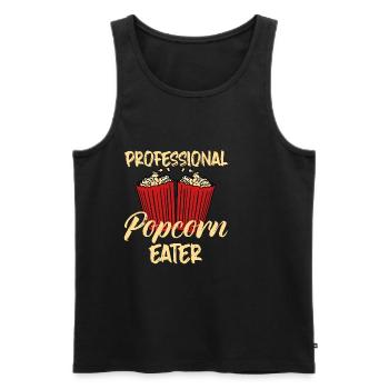 Mangeur de pop-corn professionnel 4 - Débardeur bio Premium Homme - noir - Devant - Michal (187cm)