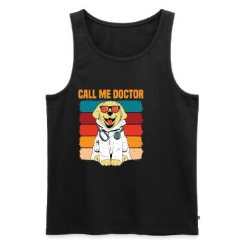 Appelez-moi Docteur 13 - Débardeur bio Premium Homme - noir - Devant - Michal (187cm)