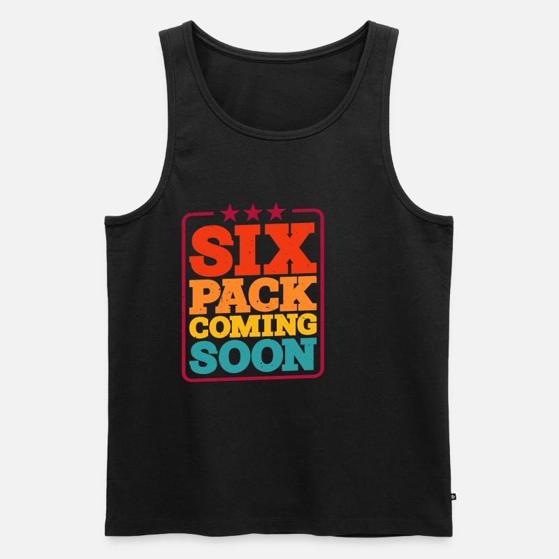 Six Pack Coming Soon 46 - Männer Premium Bio Tank Top - Schwarz