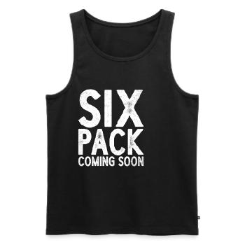 Six Pack bientôt disponible 47 - Débardeur bio Premium Homme - noir - Devant - Michal (187cm)
