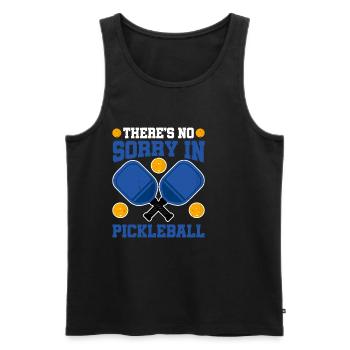 There's No Sorry In Pickleball 12 - Männer Premium Bio Tank Top - Schwarz - Vorne - Michal (187cm)