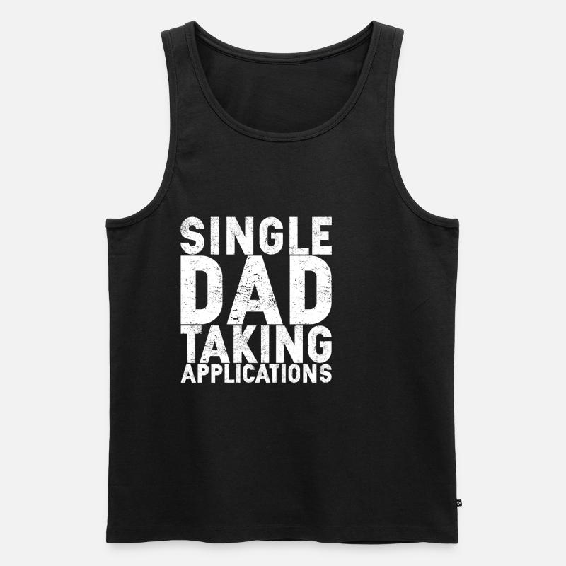Single Dad Taking Application - Men's Premium Organic Tank Top - black