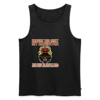 You Need To Know I Will Rock That Orange Jumpsuit - Men's Premium Organic Tank Top - black - Front - AI Model Male 178 light (178cm)