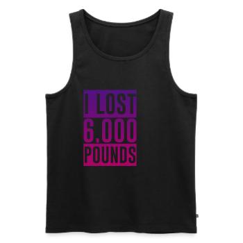 I Lost 6,000 Pounds 2 - Men's Premium Organic Tank Top - black - Front - AI Model Male 178 light (178cm)