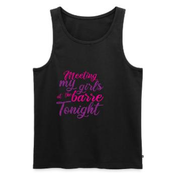 Rencontrer mes filles à The Barre ce soir 3 - Débardeur bio Premium Homme - noir - Devant - AI Model Male 178 light (178cm)