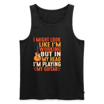 But In My Head I'm Playing My Guitar 2 - Men's Premium Organic Tank Top - black - Front - AI Model Male 178 light (178cm)