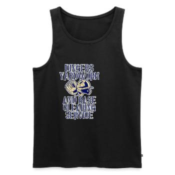 Dingers Yardwork And Base Clearing Service 3 - Men's Premium Organic Tank Top - black - Front - Michal (187cm)