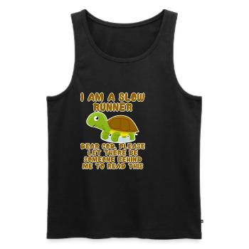 Please Let There Be Someone Behind Me To Read Thi2 - Männer Premium Bio Tank Top - Schwarz - Vorne - AI Model Male 178 light (178cm)