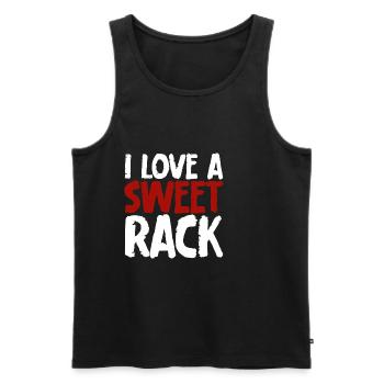 I Love A Sweet Rack - Men's Premium Organic Tank Top - black - Front - Michal (187cm)