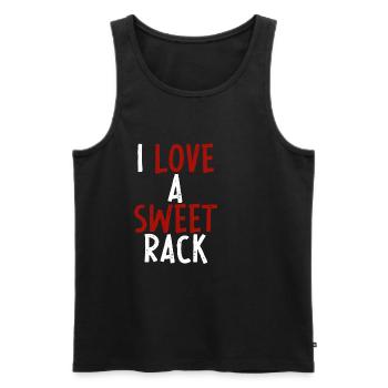 I Love A Sweet Rack 4 - Men's Premium Organic Tank Top - black - Front - Michal (187cm)
