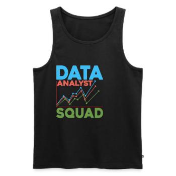 Data Analyst Squad 5 - Männer Premium Bio Tank Top - Schwarz - Vorne - AI Model Male 178 light (178cm)