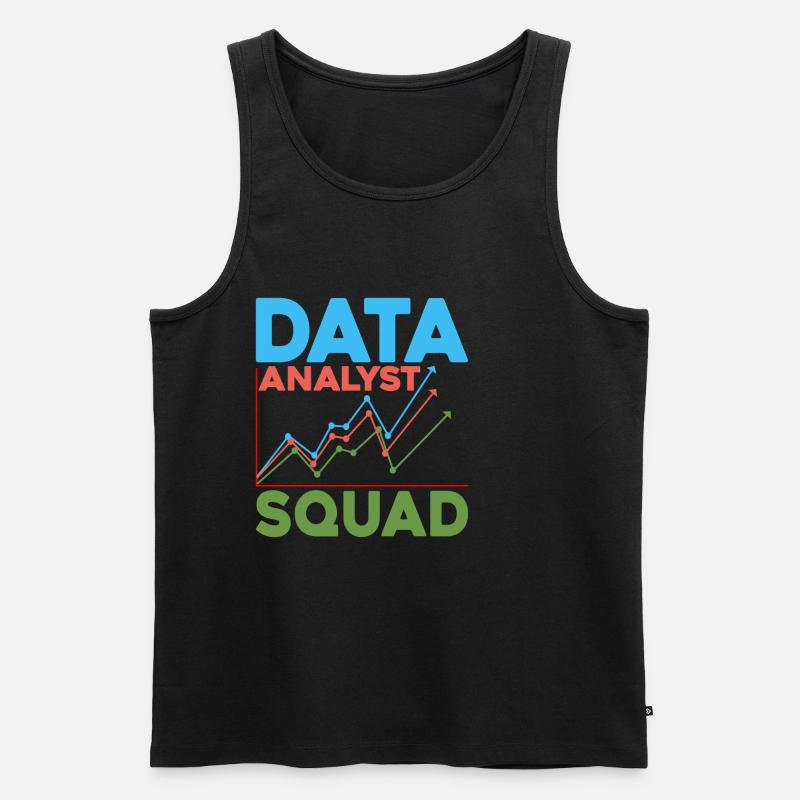 Data Analyst Squad 5 - Männer Premium Bio Tank Top - Schwarz