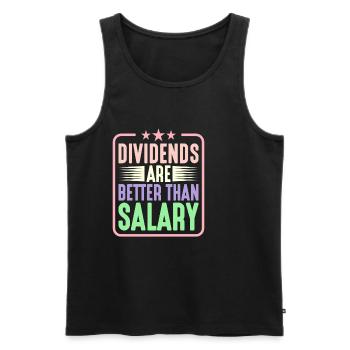 Dividends are better than salary 5 - Men's Premium Organic Tank Top - black - Front - Michal (187cm)