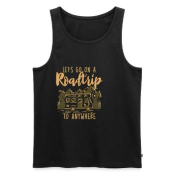 Let's Go On A Roadtrip To Anywhere 2 - Men's Premium Organic Tank Top - black - Front - AI Model Male 178 light (178cm)