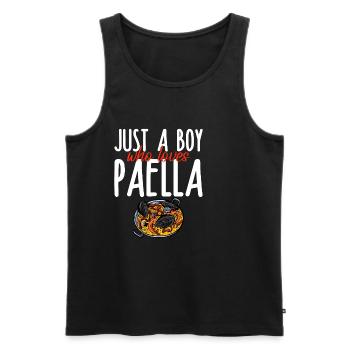 Juste un garçon qui aime la paella 4 - Débardeur bio Premium Homme - noir - Devant - Michal (187cm)