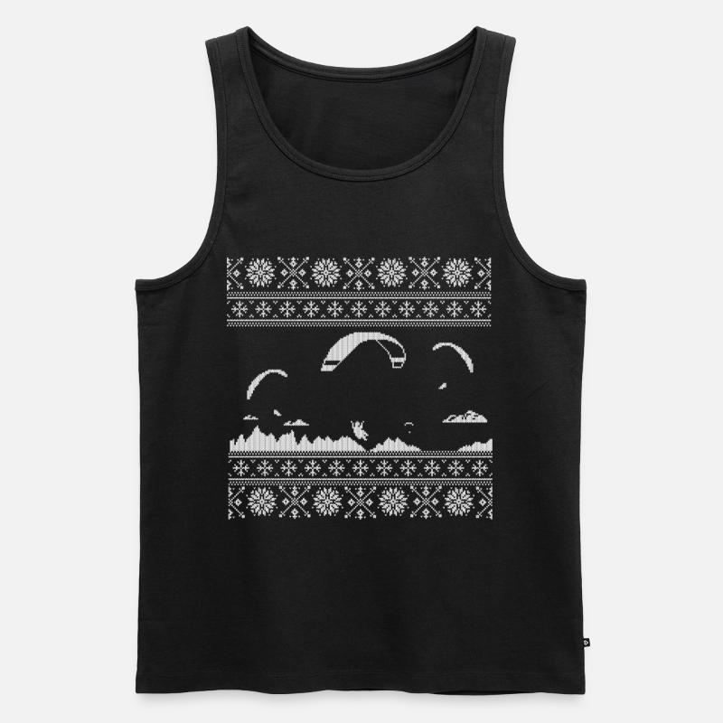 Paraglider Knitting Pattern - Men's Premium Organic Tank Top - black