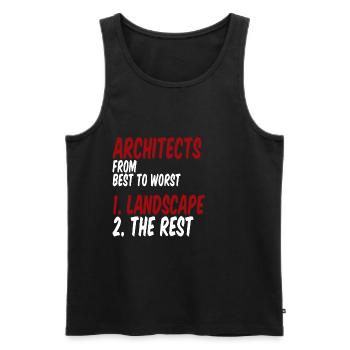 Architects From Best To Worst 1. Landscape 4 - Männer Premium Bio Tank Top - Schwarz - Vorne - AI Model Male 178 light (178cm)