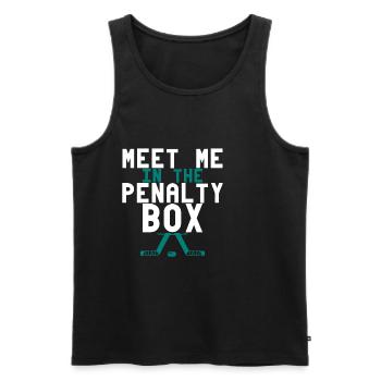 Rencontrez-moi dans le banc de pénalité 4 - Débardeur bio Premium Homme - noir - Devant - AI Model Male 178 light (178cm)