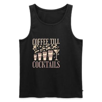 Coffee till Cocktails 8 - Männer Premium Bio Tank Top - Schwarz - Vorne - Michal (187cm)