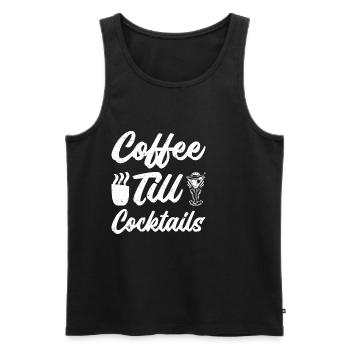Coffee till Cocktails 9 - Männer Premium Bio Tank Top - Schwarz - Vorne - Michal (187cm)