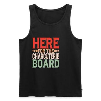 Here For The Charcuterie Board 13 - Men's Premium Organic Tank Top - black - Front - Michal (187cm)