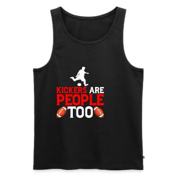 Kickers Are People Too 23 - Männer Premium Bio Tank Top - Schwarz - Vorne - Michal (187cm)