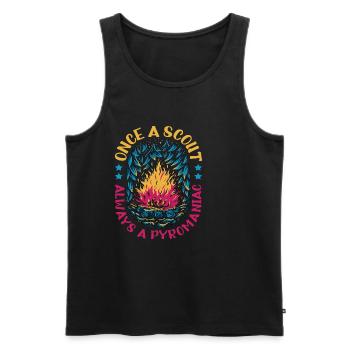 Once A Scout, Always A Pyromaniac 17 - Männer Premium Bio Tank Top - Schwarz - Vorne - AI Model Male 178 light (178cm)