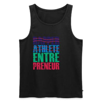 Rapper Athlete Entrepreneur 24 - Männer Premium Bio Tank Top - Schwarz - Vorne - Michal (187cm)