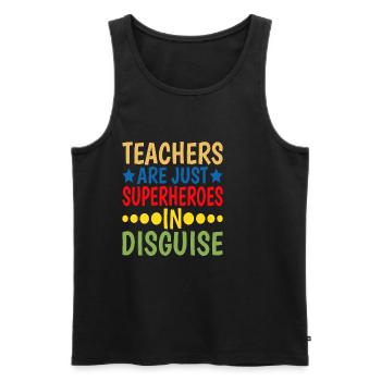 Teachers Are Just Superheroes In Disguise 7 - Men's Premium Organic Tank Top - black - Front - AI Model Male 178 light (178cm)