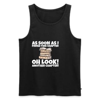 As Soon As I Finish This Chapter 2 - Men's Premium Organic Tank Top - black - Front - Michal (187cm)