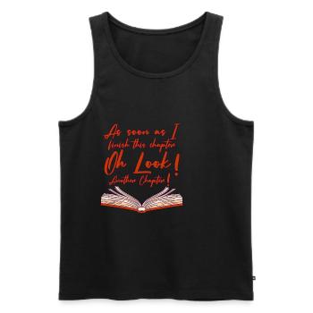 As Soon As I Finish This Chapter 4 - Men's Premium Organic Tank Top - black - Front - Michal (187cm)