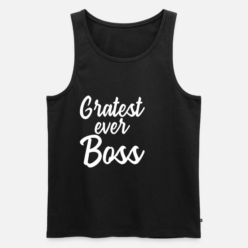 Gratest Ever Boss - Männer Premium Bio Tank Top - Schwarz