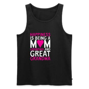 Happiness Is Being A Mom, Grandma 4 - Männer Premium Bio Tank Top - Schwarz - Vorne - Michal (187cm)