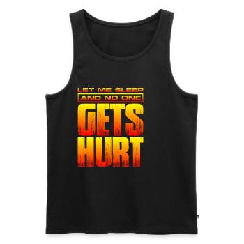 Let Me Sleep And No One Gets Hurt 2 - Men's Premium Organic Tank Top - black - Front - AI Model Male 178 light (178cm)