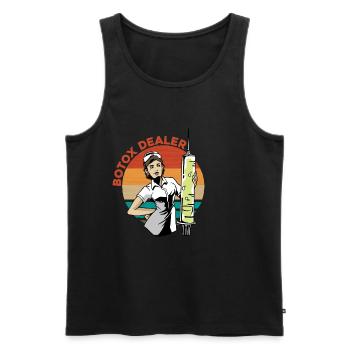 Botox Dealer 7 - Men's Premium Organic Tank Top - black - Front - Michal (187cm)