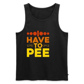 I Have To Pee 20 - Men's Premium Organic Tank Top - black - Front - AI Model Male 178 light (178cm)