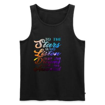 The Stars Who Listen The Dreams That Are Answered4 - Men's Premium Organic Tank Top - black - Front - Michal (187cm)