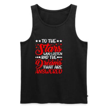 The Stars Who Listen The Dreams That Are Answered5 - Men's Premium Organic Tank Top - black - Front - Michal (187cm)