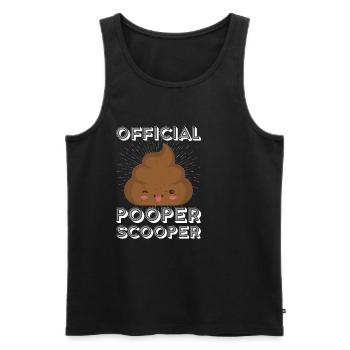 Official Pooper Scooper 19 - Männer Premium Bio Tank Top - Schwarz - Vorne - AI Model Male 178 light (178cm)