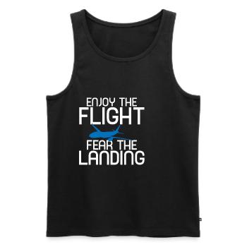 Profitez du vol Fear The Landing 2 - Débardeur bio Premium Homme - noir - Devant - Michal (187cm)