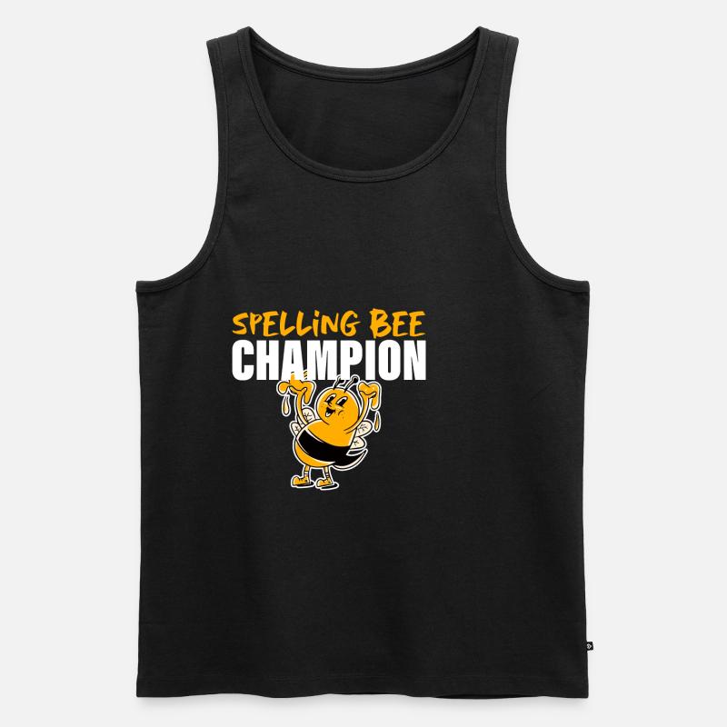 Spelling Bee Champ 4 - Männer Premium Bio Tank Top - Schwarz