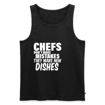 Chefs Don't Make Mistakes, They Make New Dishes 2 - Männer Premium Bio Tank Top - Schwarz - Vorne - Michal (187cm)