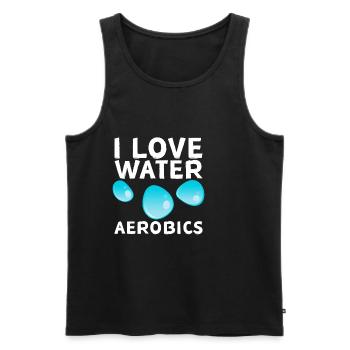 I Love Water Aerobics 4 - Men's Premium Organic Tank Top - black - Front - AI Model Male 178 light (178cm)