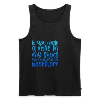 You'll End Up At The Bookstore - Men's Premium Organic Tank Top - black - Front - AI Model Male 178 light (178cm)