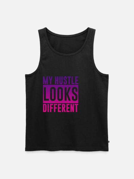 My Hustle Looks Different 4 - Men's Premium Organic Tank Top - black